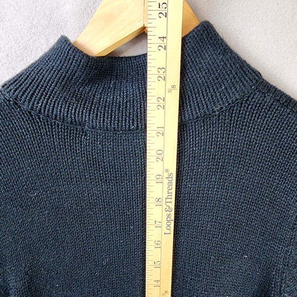 Michael Kors Knit Zip Sweater Jacket Women Size PL Black - Picture 6 of 10